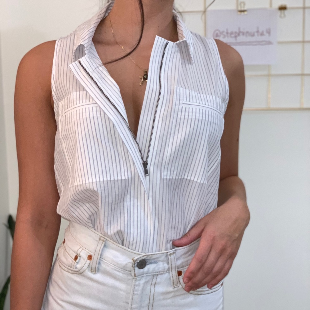 Theory zip up top